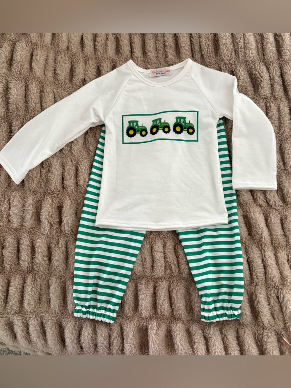 NWOT Southern Grace Smocks- 3T John Deere Set